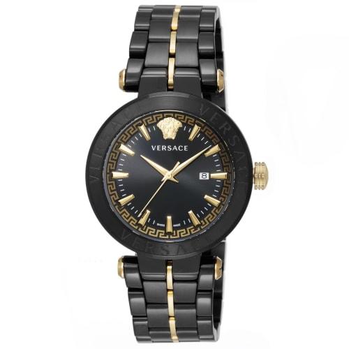 

Versace AION Watch, Black Dial, Stainless Steel, Sapphire Crystal, Quartz Movement, 44mm, Swiss Made, Men s, VE2F00621
