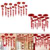 10 Pieces Happy Year Ceiling Decorations Spring Festival Decor with Tassels Hanging