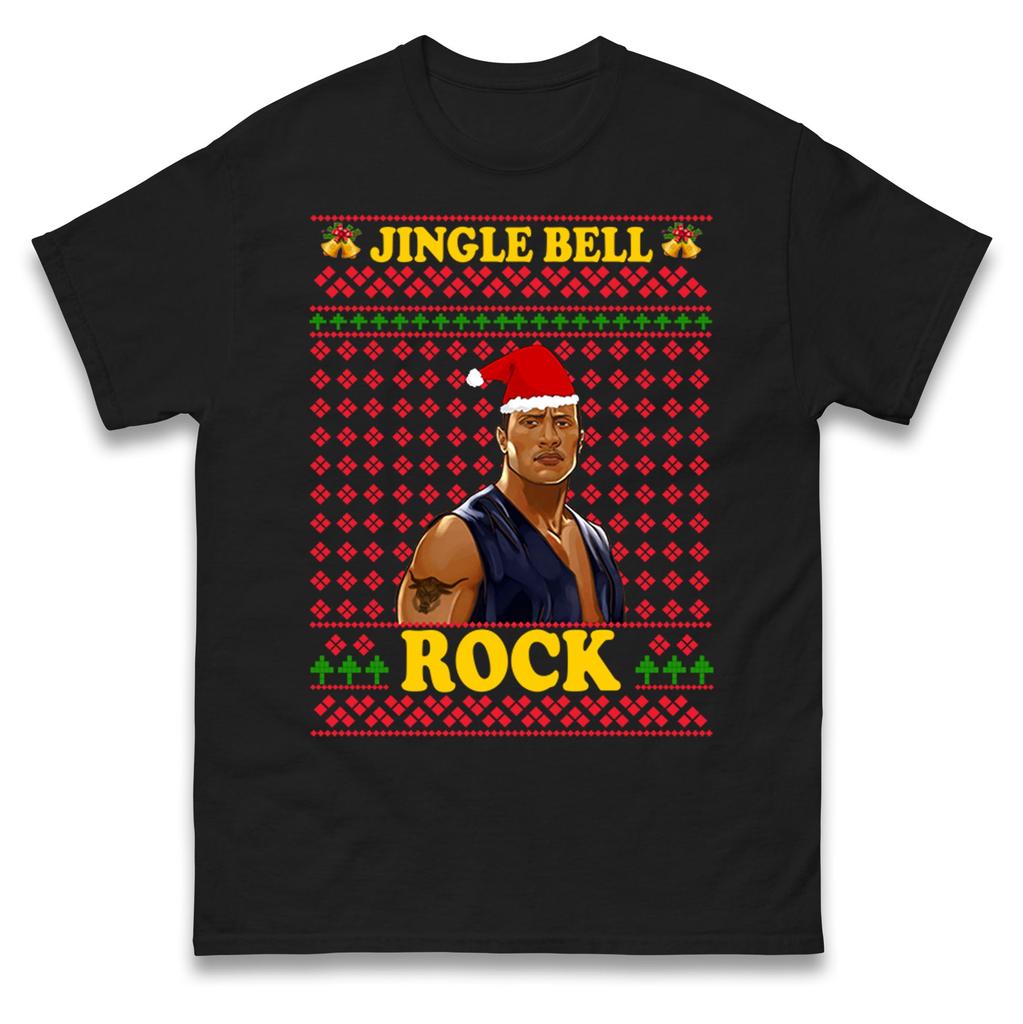 Jingle Bell Rock Christmas Santa Mens T Shirt Womens Tops Tees
