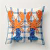pc Seafood Lobster Crab Print Throw Pillow Cover D DoubleSided Polyester Cushion Case Nautical Beach House Decor Pillow Gi