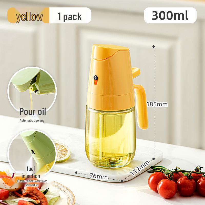 2-in-1 No-Drip Oil and Vinegar Sprayer Bottle - Glass Kitchen Seasoning Container