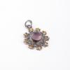 Purple Cat's Eye Gemstone 925Sterling Silver Jewelry Handmade Boho Pendant 1.26" PP-32-43