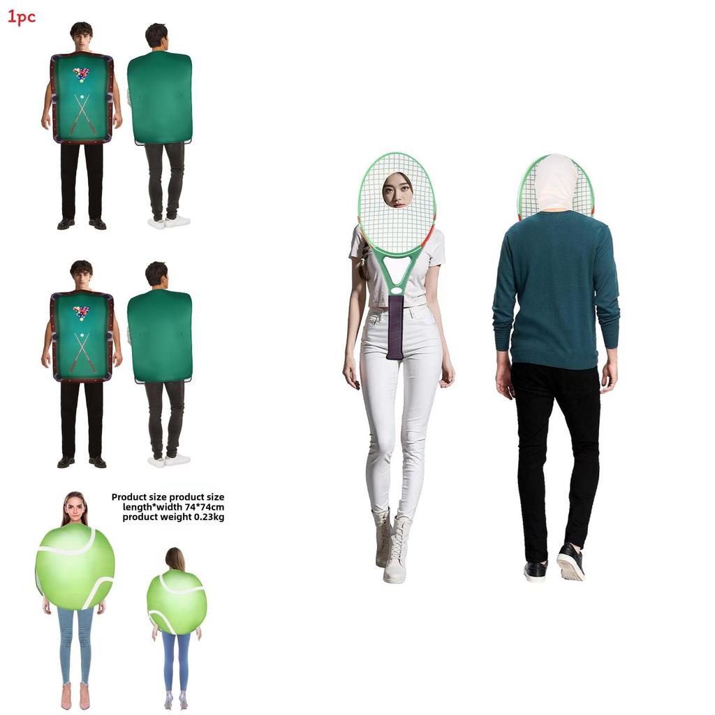 Halloweenský párty kostým overal s pěnovou výplní Kostým na ragby Biliardový kostým Kostým na akci Jumpsuit na vystoupení