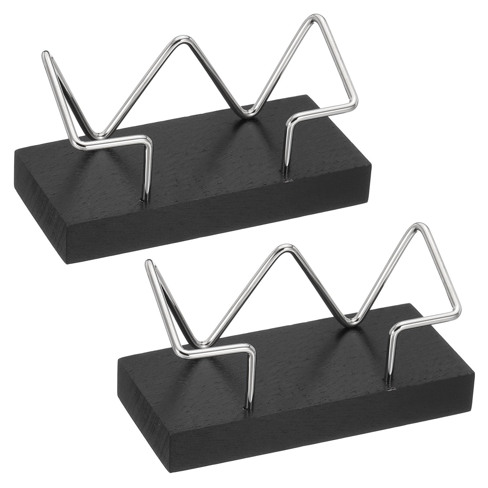 

2/4Pcs Business Card Holder Organizer Office Desk Display Stand Memo Counter Accessories Tabletop Shelf Wooden Name Card Holder