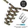 Magnetic Shoe Laces No Tie Sneakers Children Elastic Shoelaces Without Ties Flat Shoe Lace for Women Cashew Flower Shoestrings