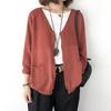 Spring and Autumn Loose V-neck Long Sleeved Knitted Cardigan Women's Top Autumn Thin Sweater Women's Coat