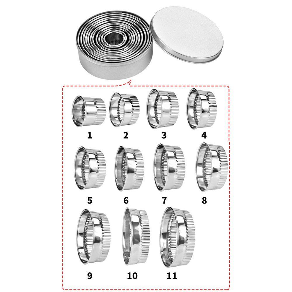 11Pcs DIY Biscuit Mold Stainless Steel Cookie Cutter Baking Pastry Mold  for Home Kitchen Bakery