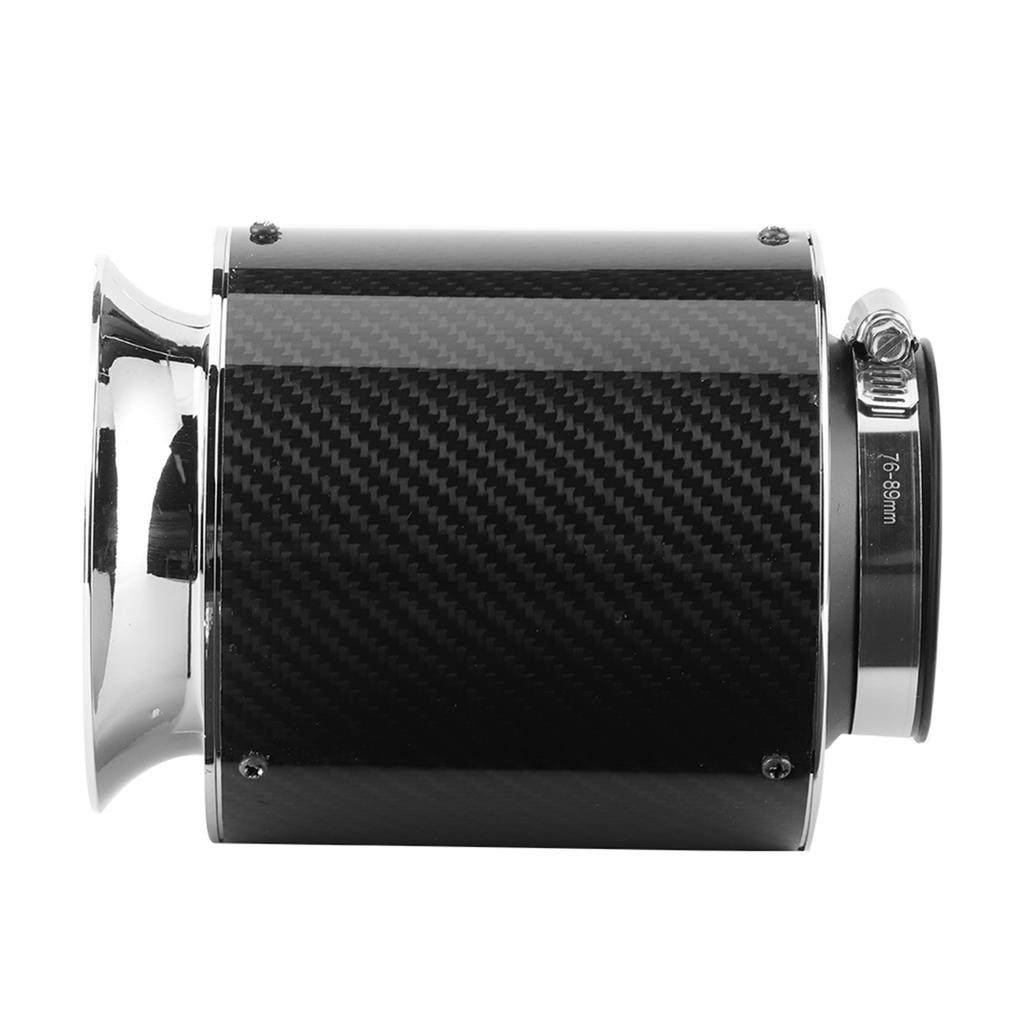 76mm   3in Universal Carbon Fiber Texture Auto Car Air Filter Replacement Accessories L