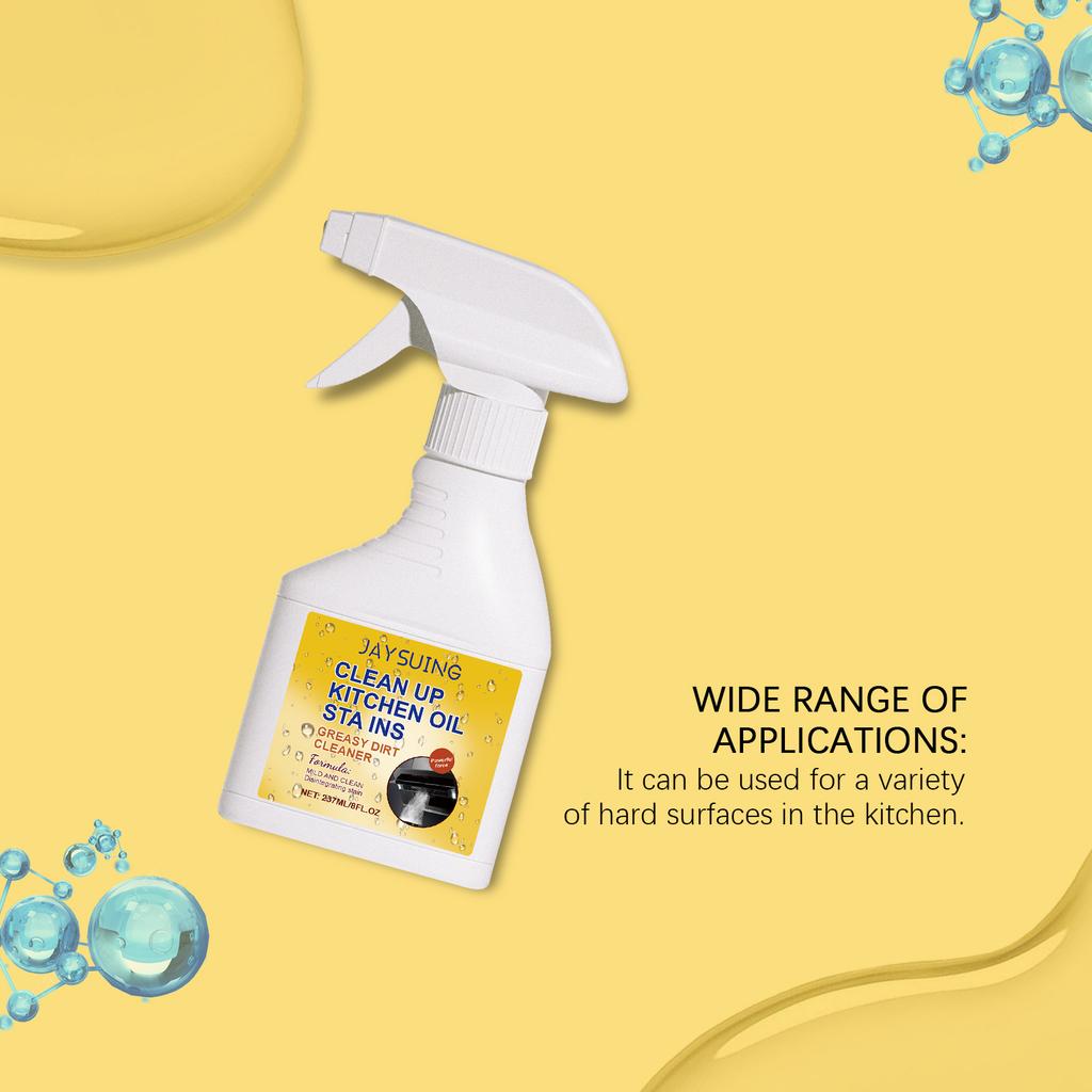 237MLVersatile Oil Stain Cleaning Agents Kitchen Oil Remover Degreaser Spray Strong Dissolve Grease Oil Stain Cleaner Kitchen Co