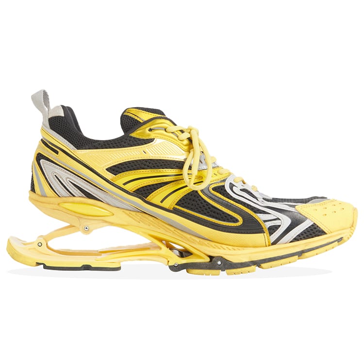 Balenciaga X Pander Low top Sports Casual Shoes Men's Yellow, Black & Gray Multicolor 653871W2RA37012