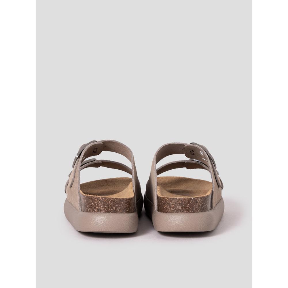 Scholl (Women) Cork Two-Strap Chunky Sole Sandals Yellowish Brown (Hh54K2C12B)