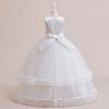 Summer White Bridesmaid Princess Dress For Girls Formal Birthday Gown Pageant Party Girl Dresses Wedding Evening Costume
