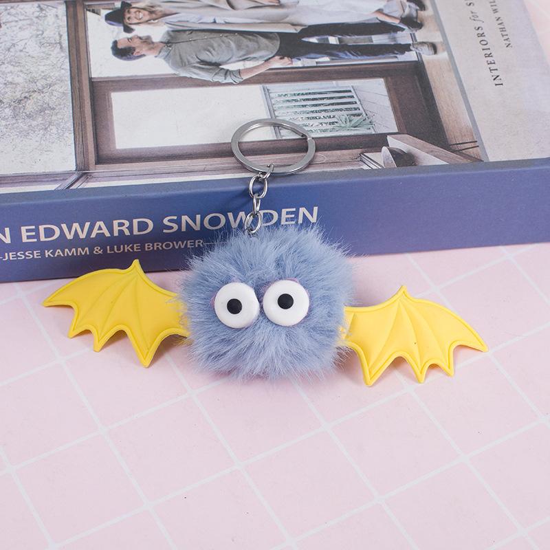 Bat Elf Fur Ball Cute Keychain Silicone Wings Bat Car Bag Plush Pendant