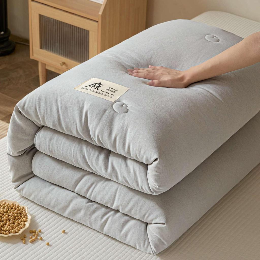 Warme Winterdecke: Superweiche Baumwoll-Leinen-Mischung mit Sojabohnenfaser