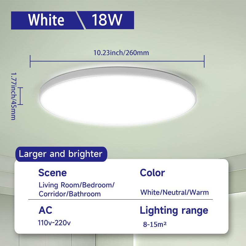 Lampă de Tavan Aurie Lumină de Tavan LED 220V 3 Culori Panou LED Ultra Subțire Iluminat Pentru Bucătărie Dormitor Sufragerie