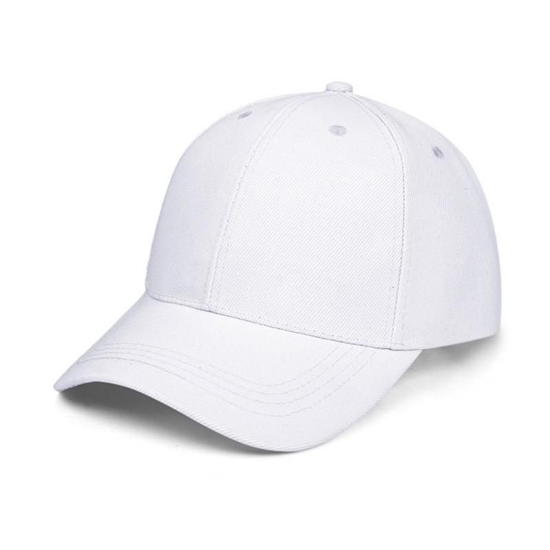 

Baseball Solid Color Cap Breathable Headwear Peaked Caps Sunscreen Hat Gift White