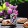 New Geometric Shaped Pendant Necklace Inlaid AAA+ Cubic Zirconia Luxury Accessories for Women Wedding Party Jewelry