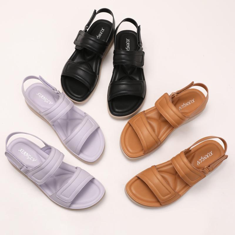 Wedge Heel Lightweight Women's Shoes New Summer South East Asia Comfortable Beach Sandals Wear Soft-soled Beach Shoes