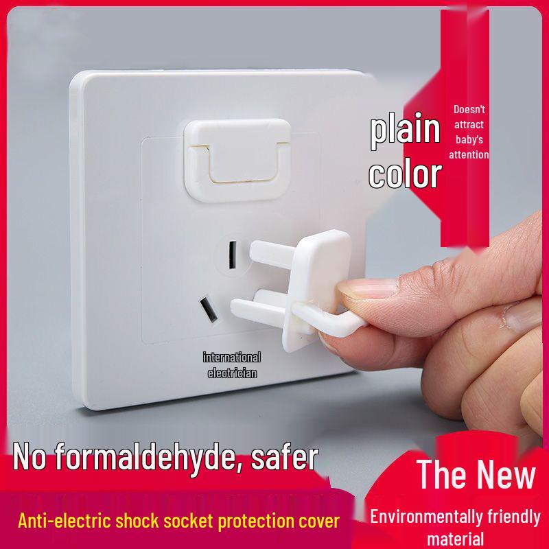 Childproof Power Strip with Anti-Shock and Anti-Leakage Protection for Outlets