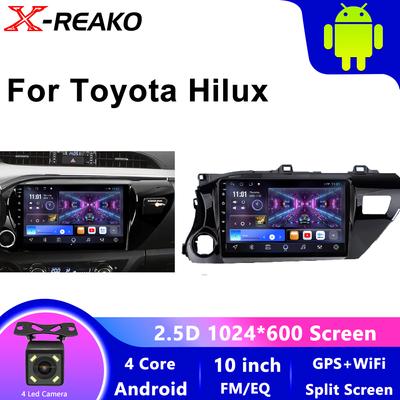 2 Din Android 12 Auto Autorádio Multimédia Toyota Hilux 2015-2020 2din Auto Stereo Carplay GPS dvd