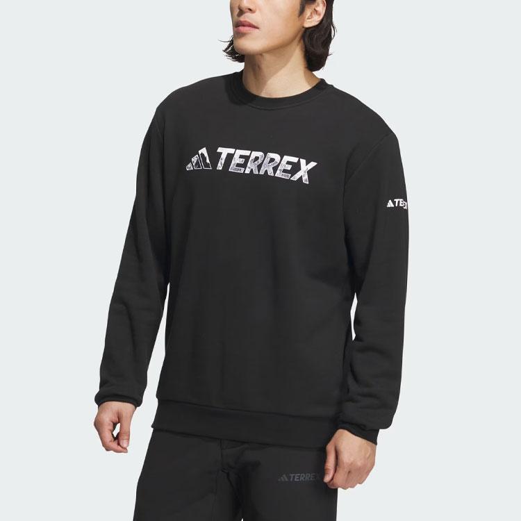 Adidas Graphic Crew Sweatshirt Men Tops Black IT8842