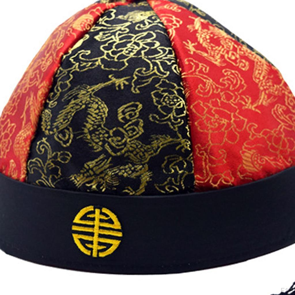 Chinesischer orientalischer Hut, Kronprinz, Mandarin, asiatischer Qing-Kaiser, Vermieter für Party