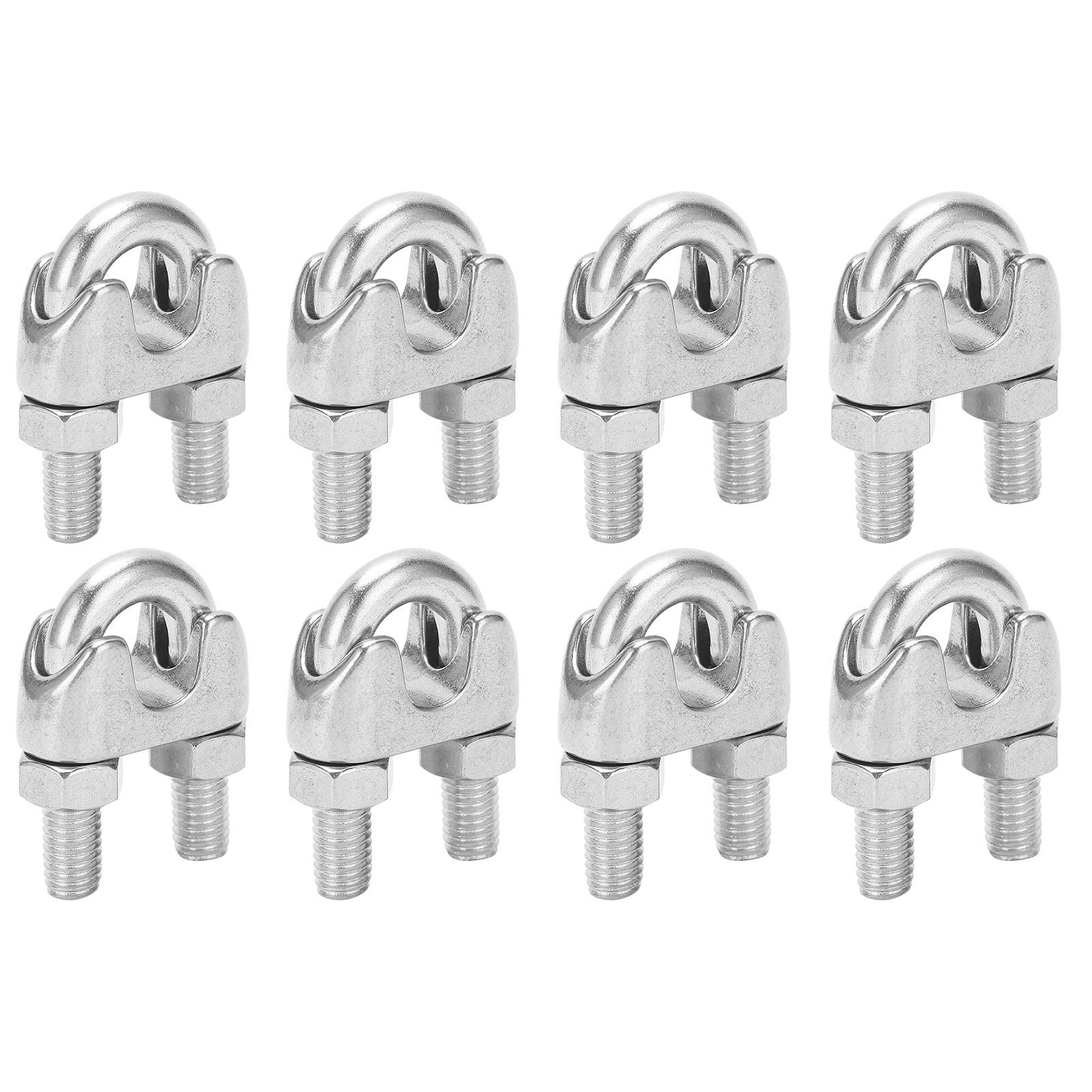 

8 шт. 38-дюймовый M10 нержавеющая сталь трос зажим кабельный зажим U болт седловидный крепеж