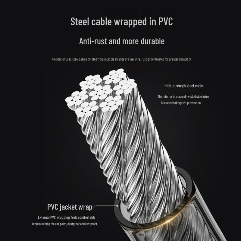 Rockbros Κλειδαριά Ποδηλάτου με Ατσάλινο Καλώδιο