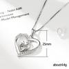 Mother'S Day Gift, Creative Love Mother And Son Concentric Necklace For Women, Micro-Inlaid Zircon Hug Collarbone Chain
