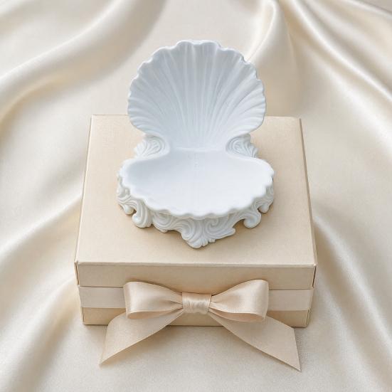 Shell Jewelry Storage Tray, Three-Dimensional Carving Design, Jewelry Decorative Organizer for Rings Earrings Small Items