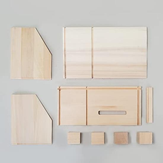 Craft Wooden Bookshelf with Dice and Easy to Build for Elementary School Students and Includes Smartphone Perfect for Summer and Winter Independent