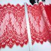 3m x 34.5cm Red French Chantilly Lace, Non-stretch Scalloped Eyelash Nylon Lace Fabric for Sewing, Bra, Underwear, Lingerie, Dress, Garment, Crafting