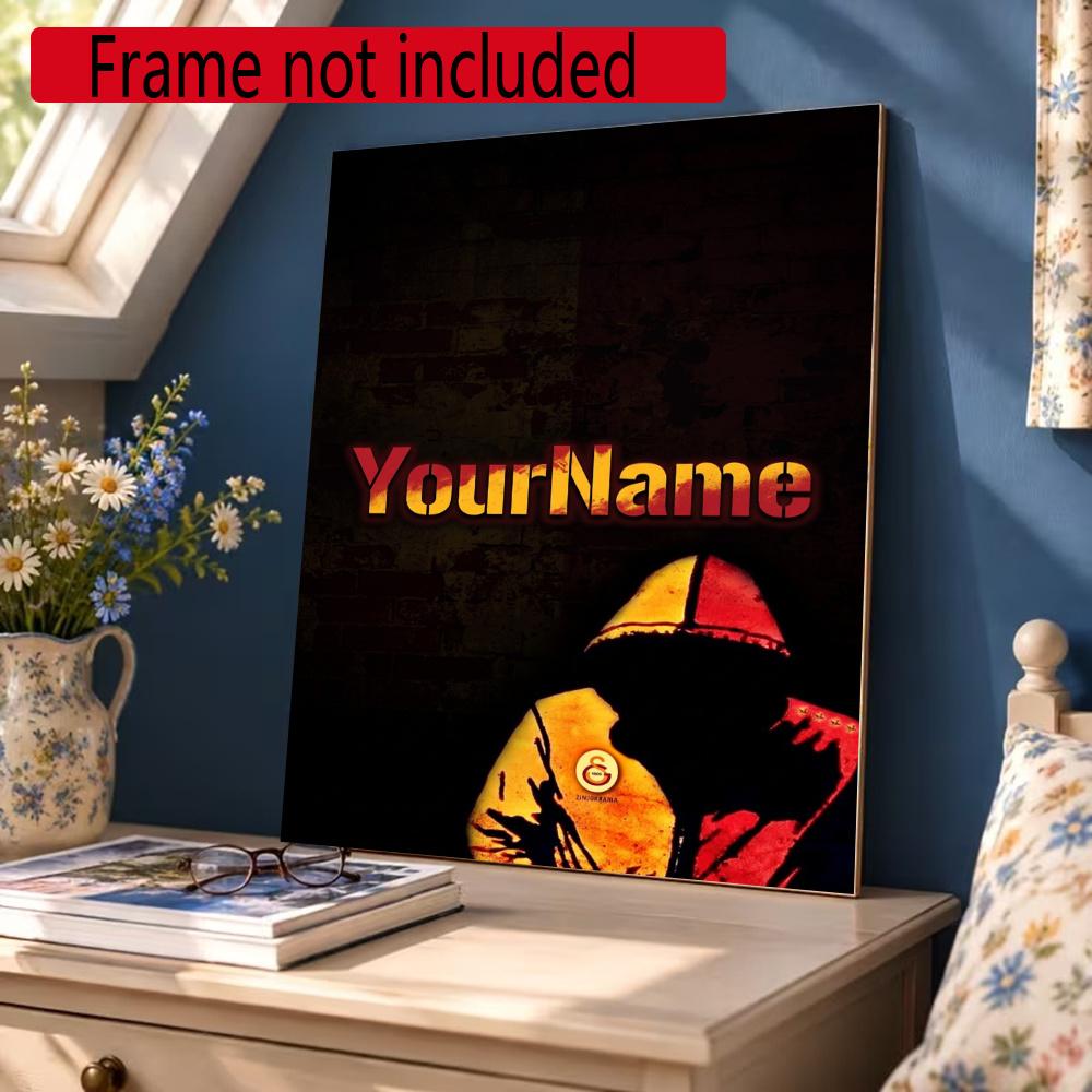 Galatasaray Customize Your Name Diamond Painting Round Diamond Diy Frameless Holiday Artwork Suitable For Home Office Wall Decoration