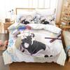 New Re Zero Rem Ram Bedding Set 3d Print Kawaii Cartoon Anime Three-piece Set Adult Kid Bedroom Duvet Cover Sets Home Textiles