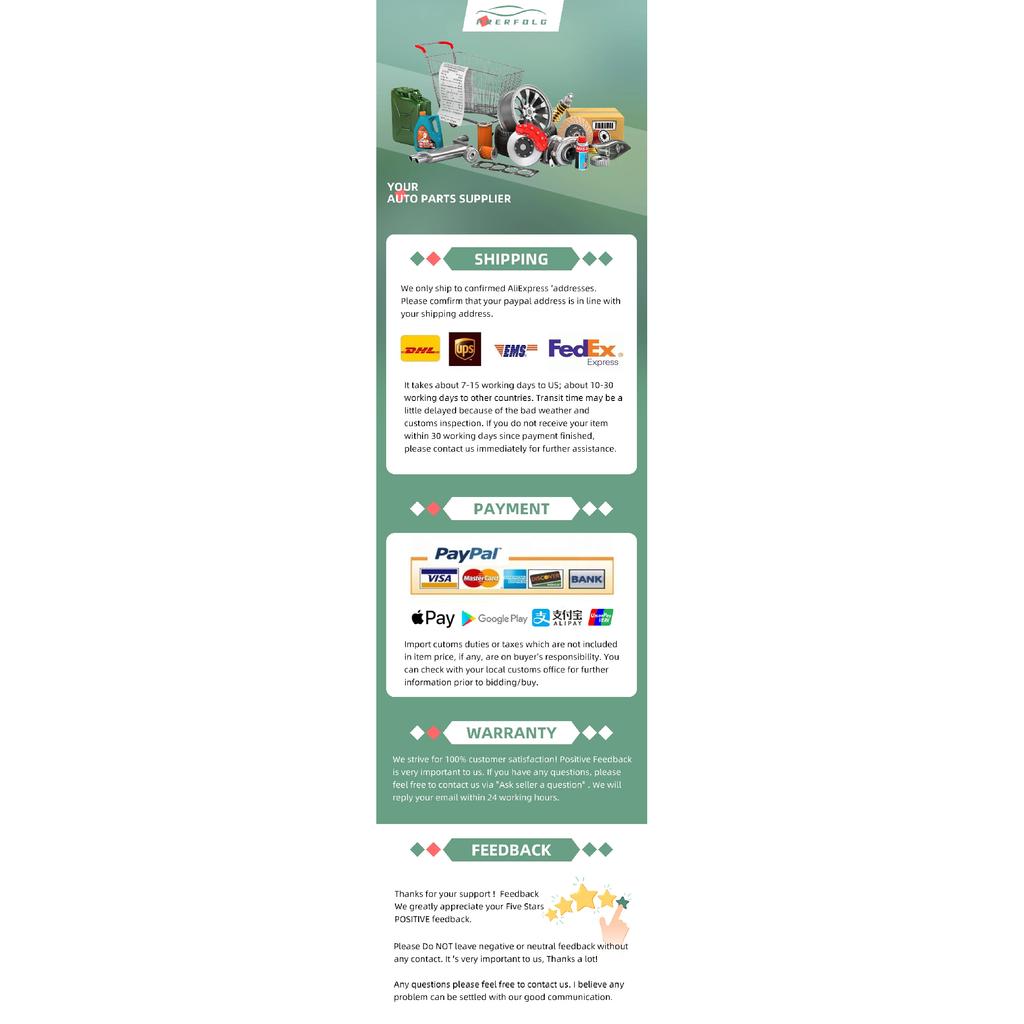 Sensore di posizione albero a camme albero motore GTH 6278 per DFSK Glory 580