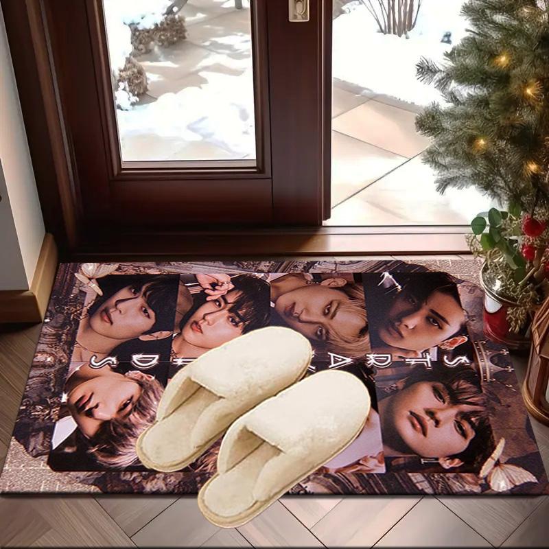K-pop Group Poses Carpet, Chair Rug,Rug for Office Bedroom living rooms, Doormat decor Fan Gift Christmas Gift