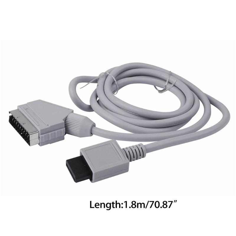 1.8m RGB Scart Video TV AV Cable Cord for WII NTSC / PAL / Game Console