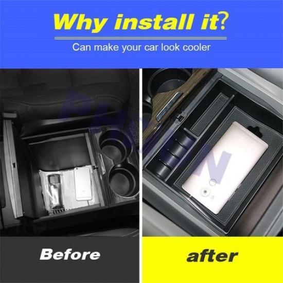 Car Center Console Armrest Organizer Tray Box Trim For Toyota Sienna 2011-