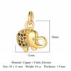Copper Cubic Zircon Rocking Horse Bicycle Palm Charms Heart Elephant Flamingo Star Bracelet Earring Necklace Pendant