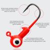 20Pcs 2.5CM/2.5G Colorful Eyes Fishhook Heavy Duty Metal Barbed Round Head Fishing Hook Freshwater Saltwater Bass Fishing Accessories