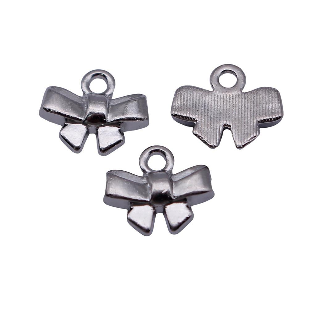 Pendants Bow With Crown Charms For Princess Themed Jewelry Making Alloy
