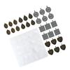 Alloy Round Oval Pendant Base Tray Silicone Mode Pendant Jewelry DIY Tool Set BH201863