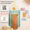 Hand-woven Cotton Rope Sunrise Sunset Tapestry Bohemian Colorful Sunrise Sunset Wall Art with Tassel Decorative Dream catcher