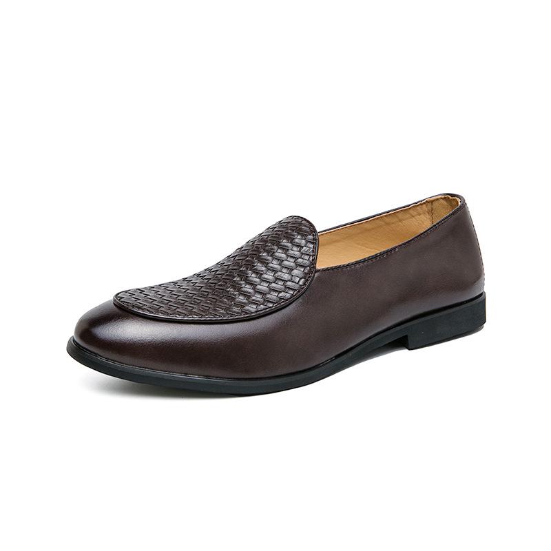Men s Large Slip-on Leather Loafers - Round Toe, Casual, Spring Style 46