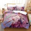 Genshin Impact Yae Miko 3D Printed Soft Duvet Cover Set for Young Boys Bedrom Single Double Ful Quen Sized Dimensions Comfortable Quilt Cover