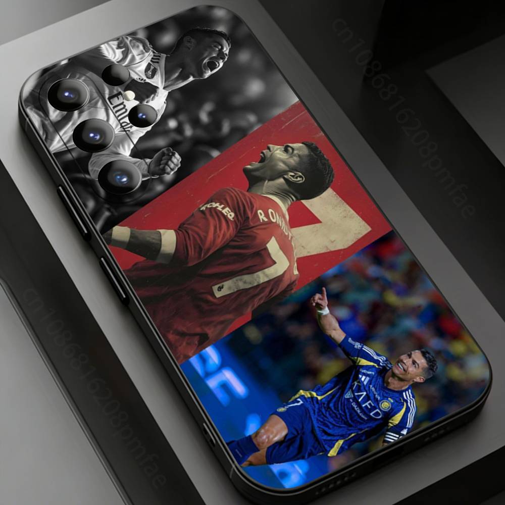 Fußball C-CR7 R-RonaldoS-S Handyhülle für Samsung Galaxy S24,25,26,23 22,21,S20 Plus Ultra FE weiche Fundas Hüllen