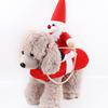 Dog Christmas Party Dress Santa Rider Costume, Outfit, Adjustable Closure, Funny Festival Pet Gift Apparel for Small to Medium Dogs, Holiday Cosplay,