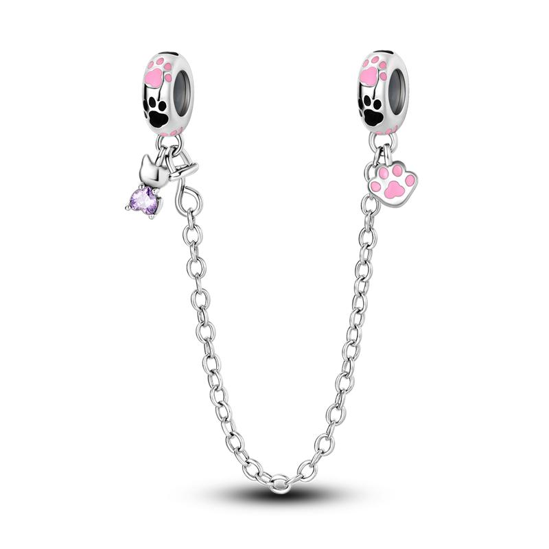 Newest Charms Bead Copper Lovely Cat Moon Eternal Love Heart Dangle Fit Original Fashion Bracelets Diy Jewelry