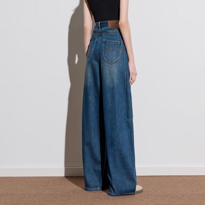 Sancai 2026 Spring Retro Wide-Leg Jeans