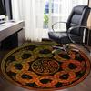1pc Serpent Mandala Office Round Area Rug, Under Office Chairs Bedroom Living Room Home Decor, Room Deco, Available in Various Sizes